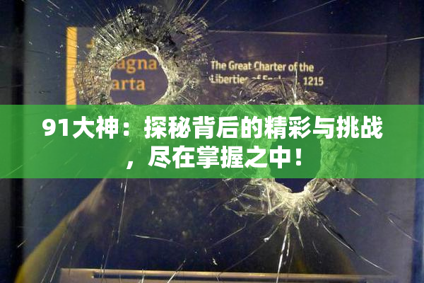 91大神：探秘背后的精彩与挑战，尽在掌握之中！