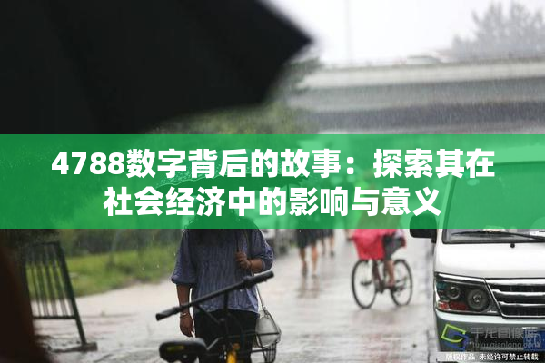 4788数字背后的故事：探索其在社会经济中的影响与意义