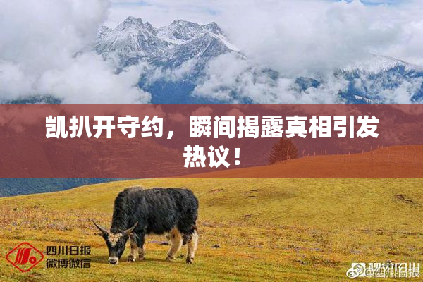 凯扒开守约，瞬间揭露真相引发热议！