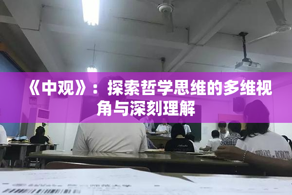 《中观》：探索哲学思维的多维视角与深刻理解