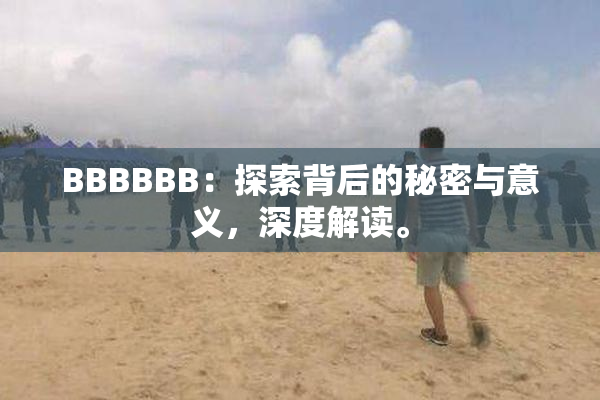 BBBBBB：探索背后的秘密与意义，深度解读。