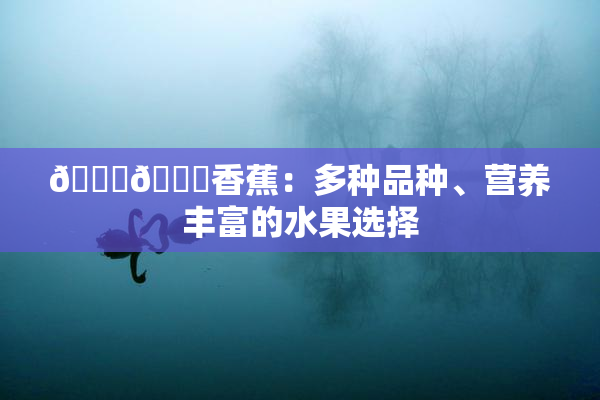 🔞🔞香蕉：多种品种、营养丰富的水果选择