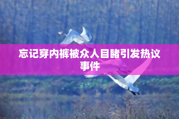 忘记穿内裤被众人目睹引发热议事件