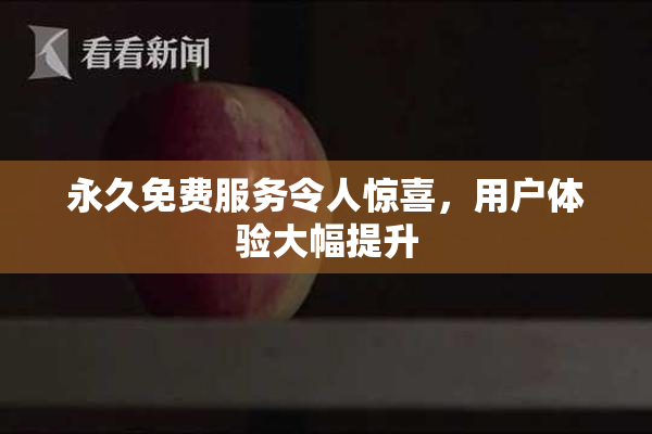 永久免费服务令人惊喜，用户体验大幅提升