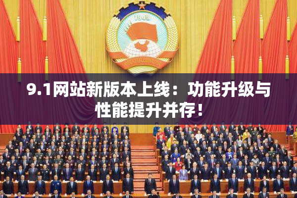 9.1网站新版本上线：功能升级与性能提升并存！