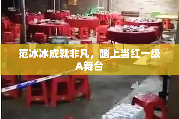 范冰冰成就非凡，踏上当红一级A舞台