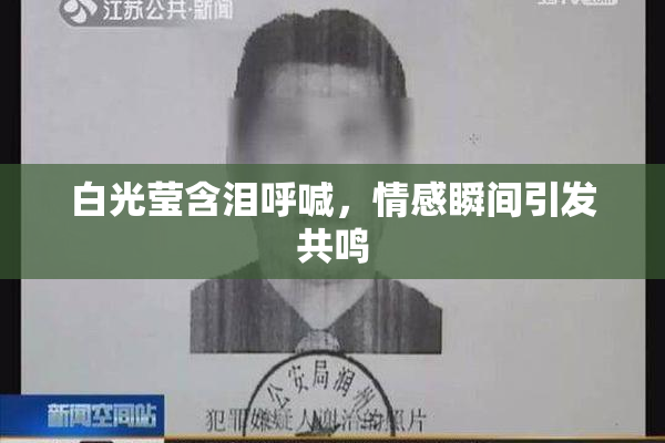 白光莹含泪呼喊，情感瞬间引发共鸣