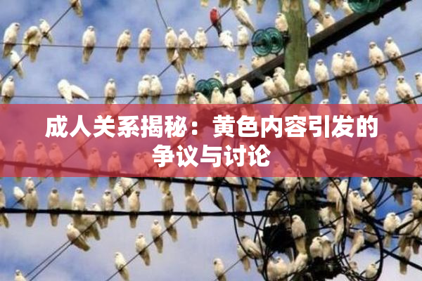 成人关系揭秘：黄色内容引发的争议与讨论