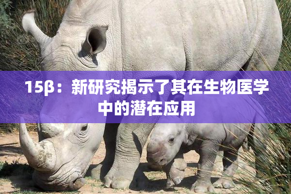 15β：新研究揭示了其在生物医学中的潜在应用