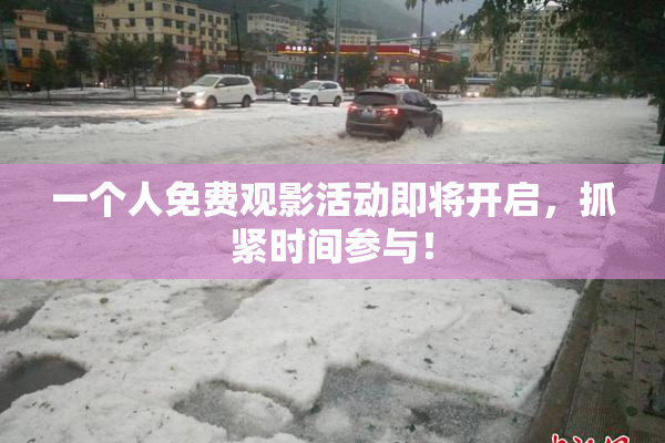 一个人免费观影活动即将开启，抓紧时间参与！
