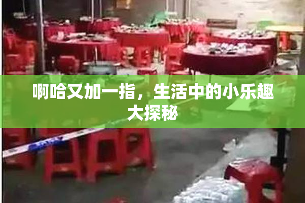 啊哈又加一指，生活中的小乐趣大探秘