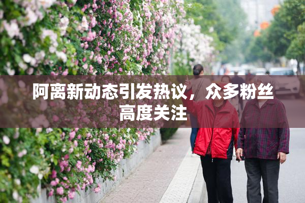 阿离新动态引发热议，众多粉丝高度关注