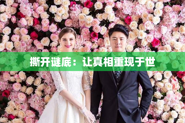 撕开谜底：让真相重现于世