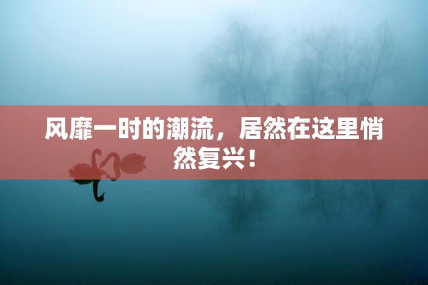风靡一时的潮流，居然在这里悄然复兴！