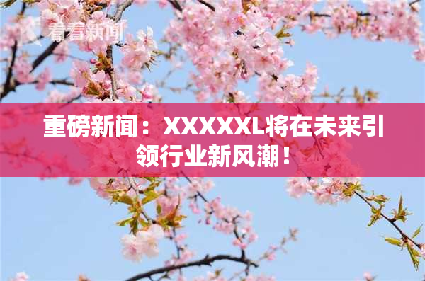 重磅新闻：XXXXXL将在未来引领行业新风潮！