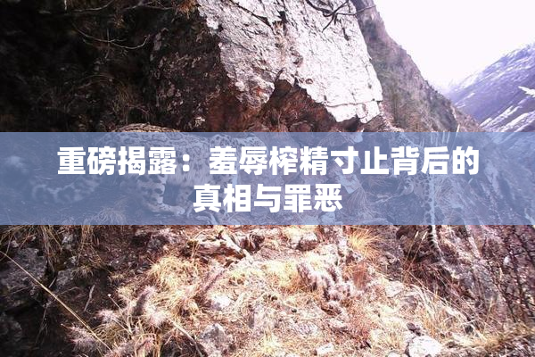 重磅揭露：羞辱榨精寸止背后的真相与罪恶