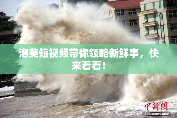 泡芙短视频带你领略新鲜事，快来看看！