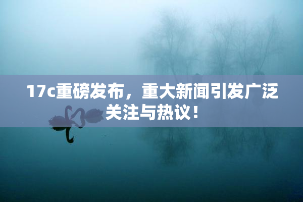 17c重磅发布，重大新闻引发广泛关注与热议！