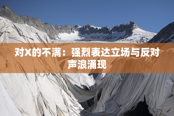 对X的不满：强烈表达立场与反对声浪涌现