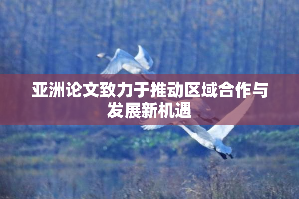 亚洲论文致力于推动区域合作与发展新机遇