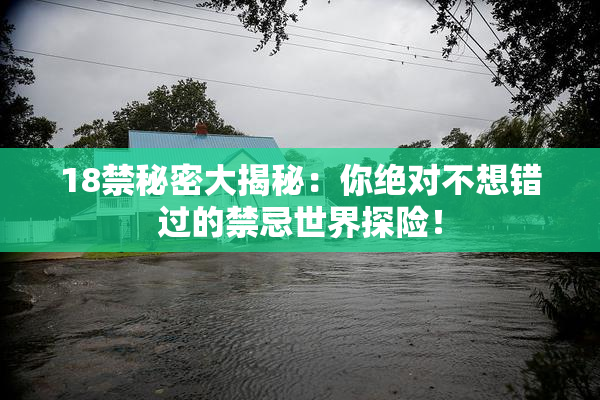 18禁秘密大揭秘：你绝对不想错过的禁忌世界探险！
