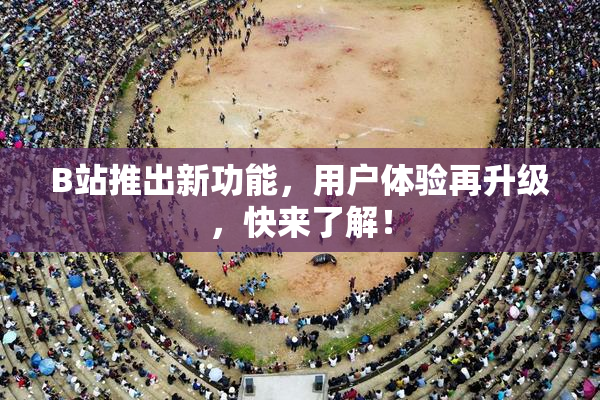 B站推出新功能，用户体验再升级，快来了解！