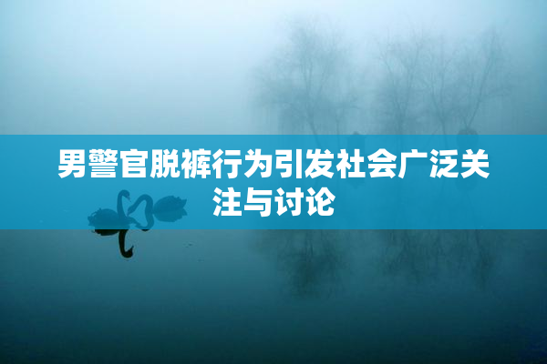 男警官脱裤行为引发社会广泛关注与讨论