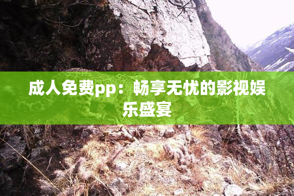 成人免费pp：畅享无忧的影视娱乐盛宴