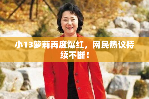 小13箩莉再度爆红，网民热议持续不断！