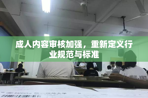 成人内容审核加强，重新定义行业规范与标准