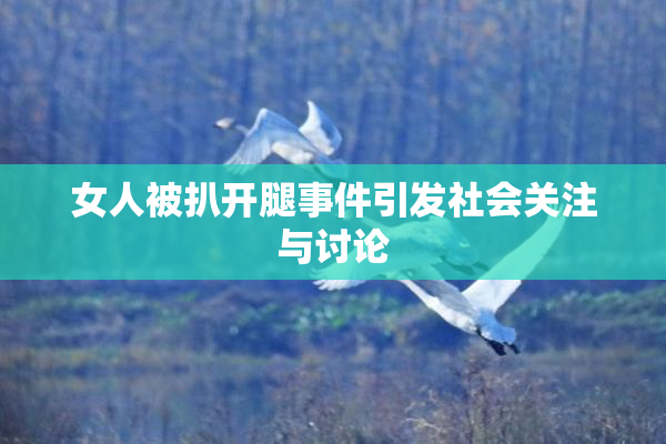 女人被扒开腿事件引发社会关注与讨论