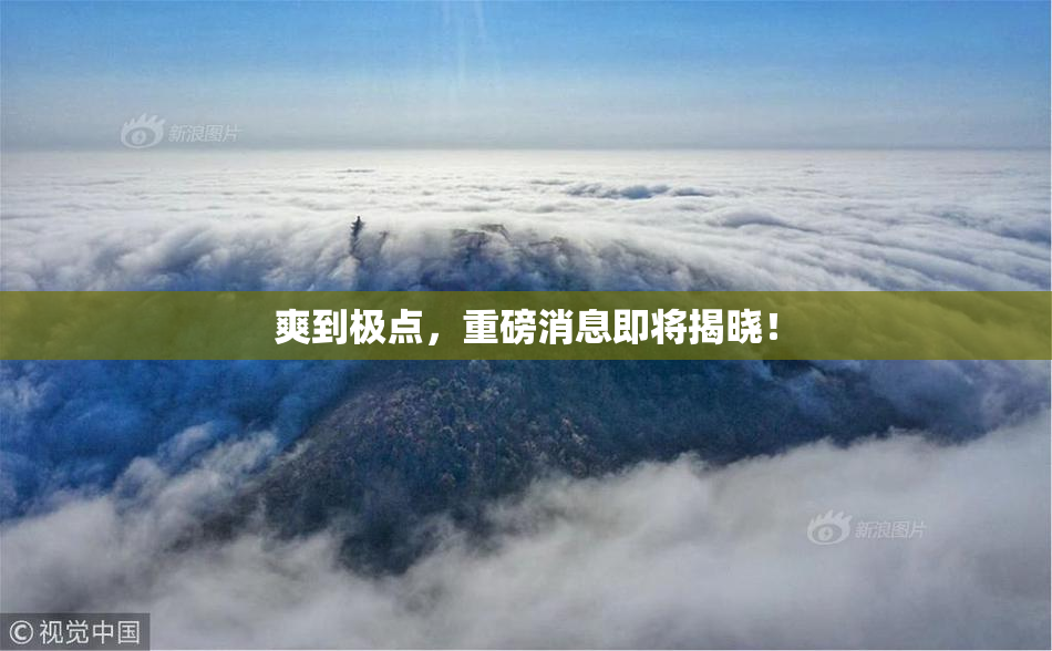 爽到极点，重磅消息即将揭晓！