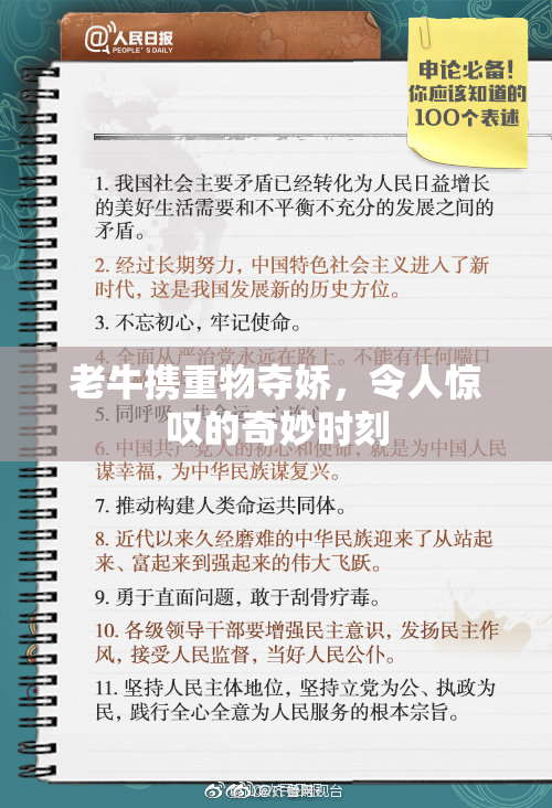 老牛携重物夺娇，令人惊叹的奇妙时刻