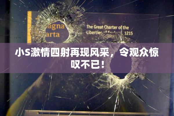 小S激情四射再现风采，令观众惊叹不已！