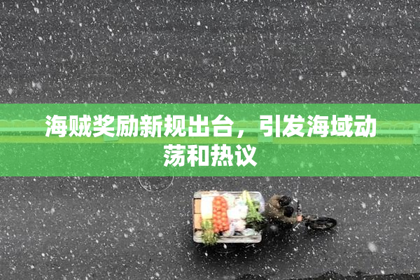 海贼奖励新规出台，引发海域动荡和热议