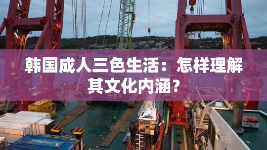 韩国成人三色生活：怎样理解其文化内涵？