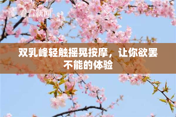 双乳峰轻触摇晃按摩，让你欲罢不能的体验