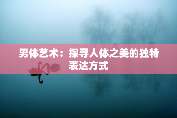 男体艺术：探寻人体之美的独特表达方式