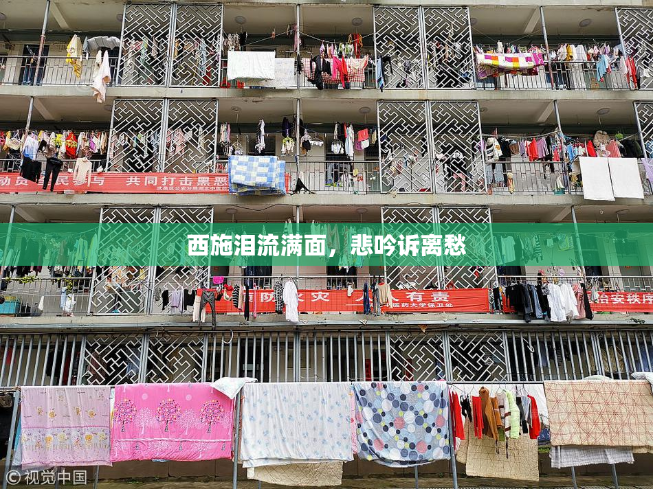 西施泪流满面，悲吟诉离愁