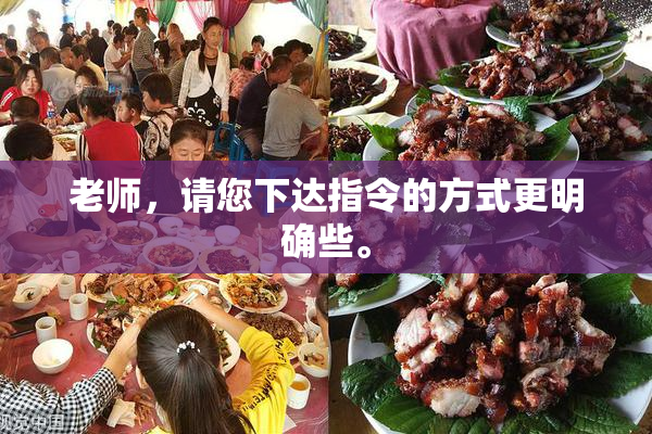 老师，请您下达指令的方式更明确些。