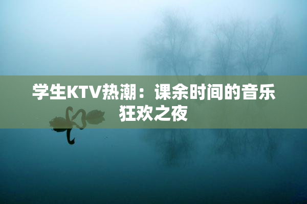 学生KTV热潮：课余时间的音乐狂欢之夜