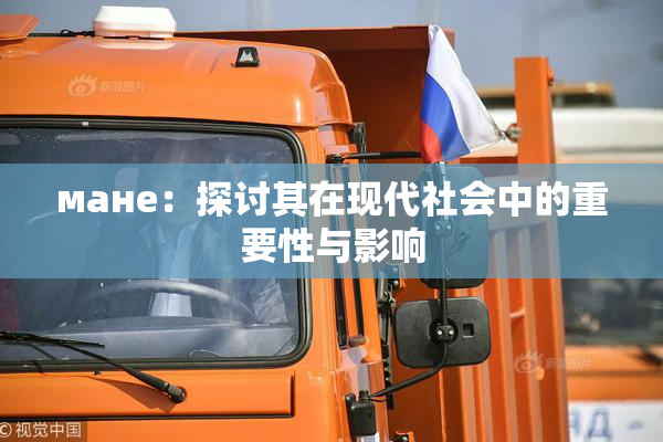 мане：探讨其在现代社会中的重要性与影响