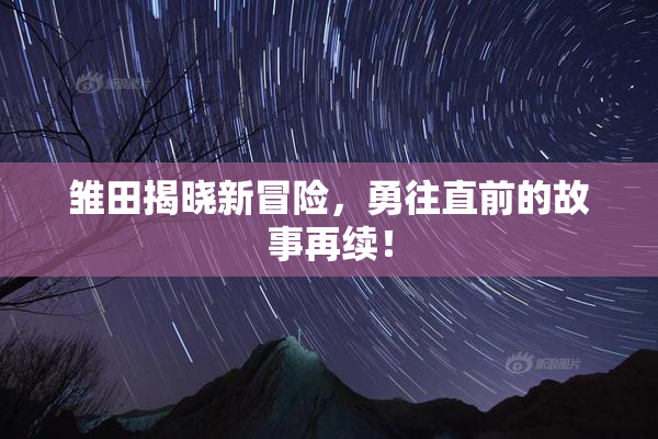 雏田揭晓新冒险，勇往直前的故事再续！