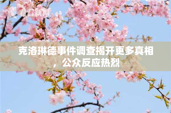 克洛琳德事件调查揭开更多真相，公众反应热烈