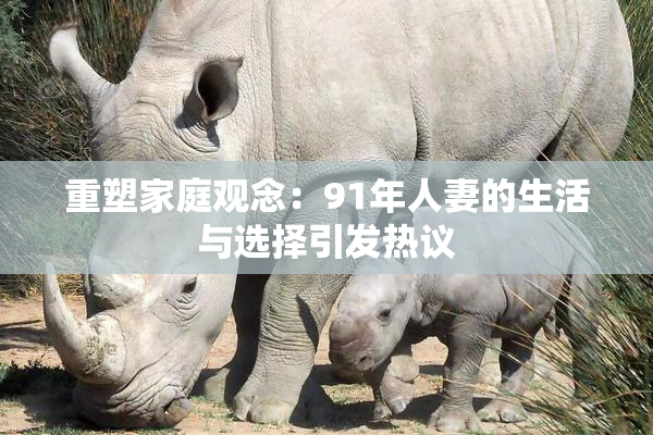 重塑家庭观念：91年人妻的生活与选择引发热议